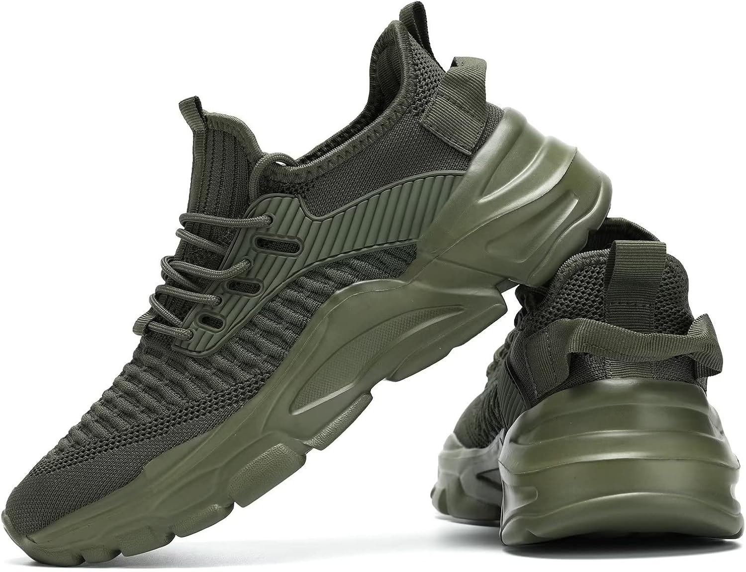 Men's Running Shoes, Non Slip, Breathable, Lightweight Fashion Sneakers, Slip Resistant Athletic Sports Walking Gym Work Shoes - Image 7