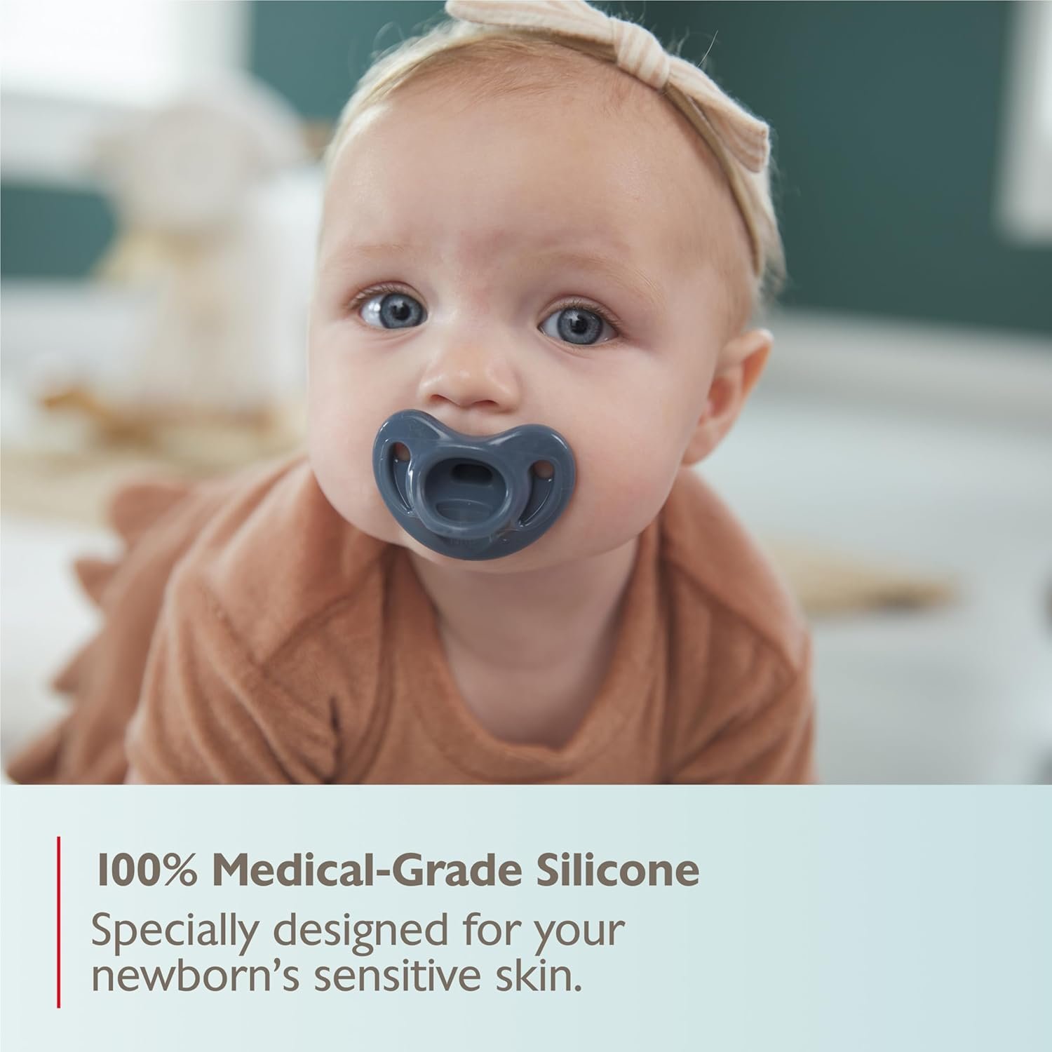 NUK Timeless Comfy Pacifier | 100% Silicone, One-Piece Design | BPA-Free, Gentle on Baby’s Skin | 5-Pack, for 0-6M - Image 9