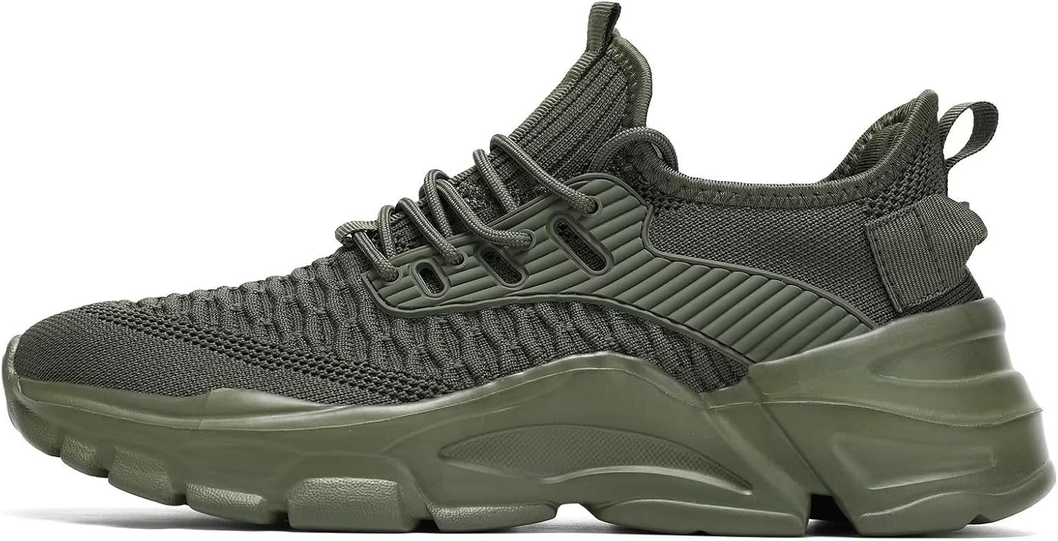 Men's Running Shoes, Non Slip, Breathable, Lightweight Fashion Sneakers, Slip Resistant Athletic Sports Walking Gym Work Shoes - Image 3