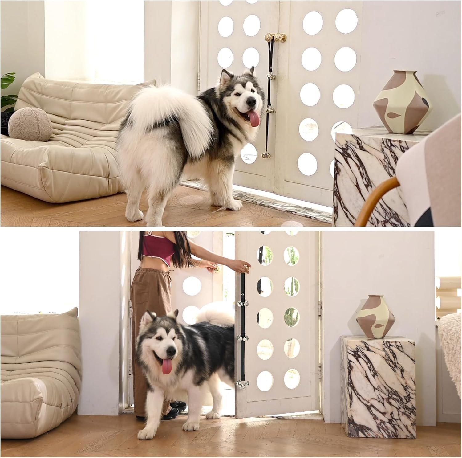 Upgraded Puppy Bells Dog Doorbells for Door Knob/Potty Training/Go Outside-Dog Bells for Puppies Dogs Doggy Doggie Pooch Pet Cat for Dog Lovers-Premium Quality-3 Snaps for Length Adjustment - Image 9