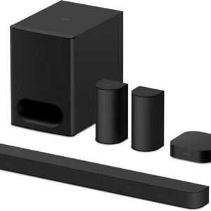 Sony BRAVIA Theater System 6, 5.1ch Home Theater System Sound bar with subwoofer and Rear Speakers, Surround Sound by Dolby Atmos/DTS:X Compatible HT-S60