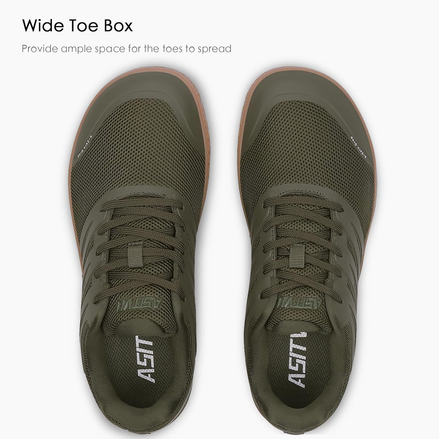 ASITVO Wide Men's Barefoot Zero Drop Sole Minimalist Width Toe Box Walking Shoes Sneakers TPU Toe No-Sew Upper - Image 3