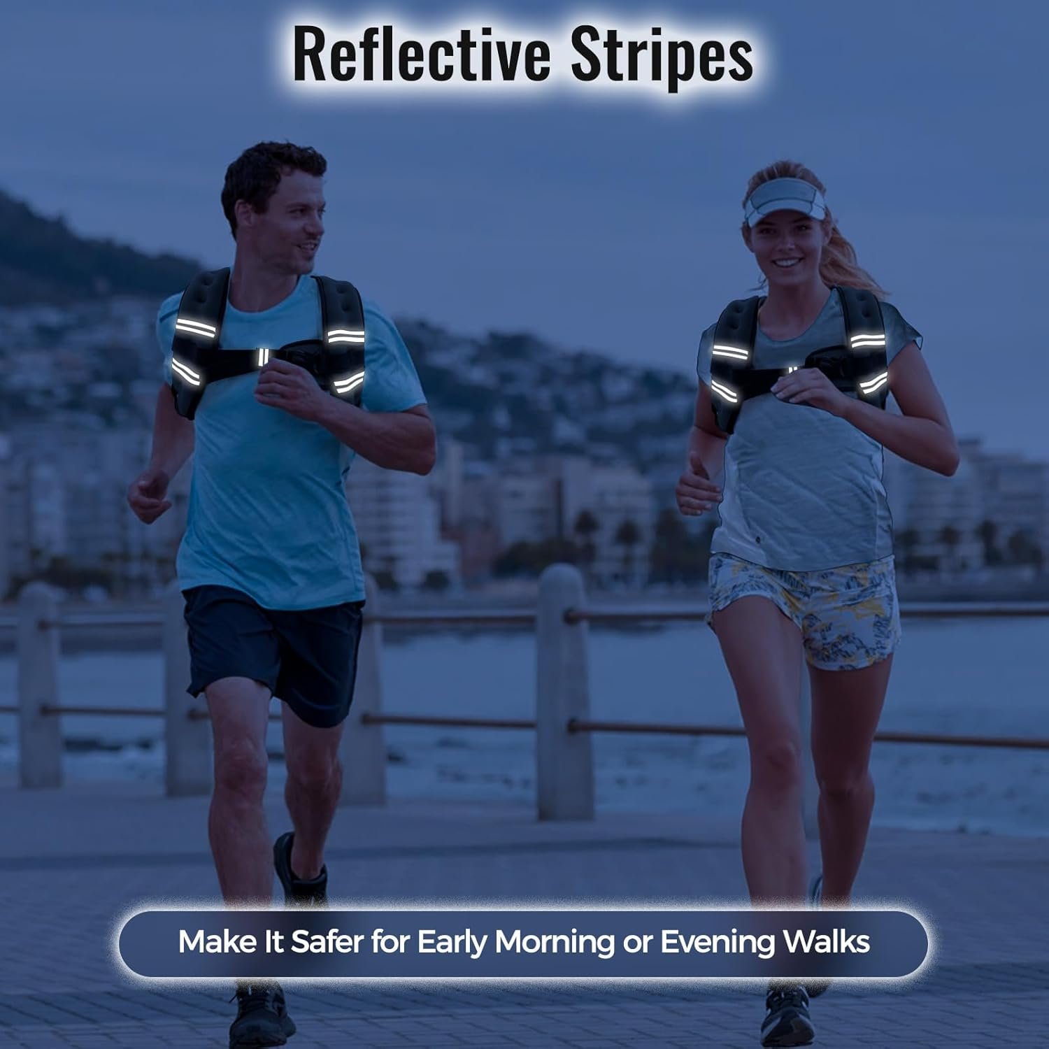 Weighted Vest for Women & Men with Reflective Stripe and Adjustable Buckle, Comfortable & Durable Rucking Vest for Walking, Running & Strength Training - Image 5