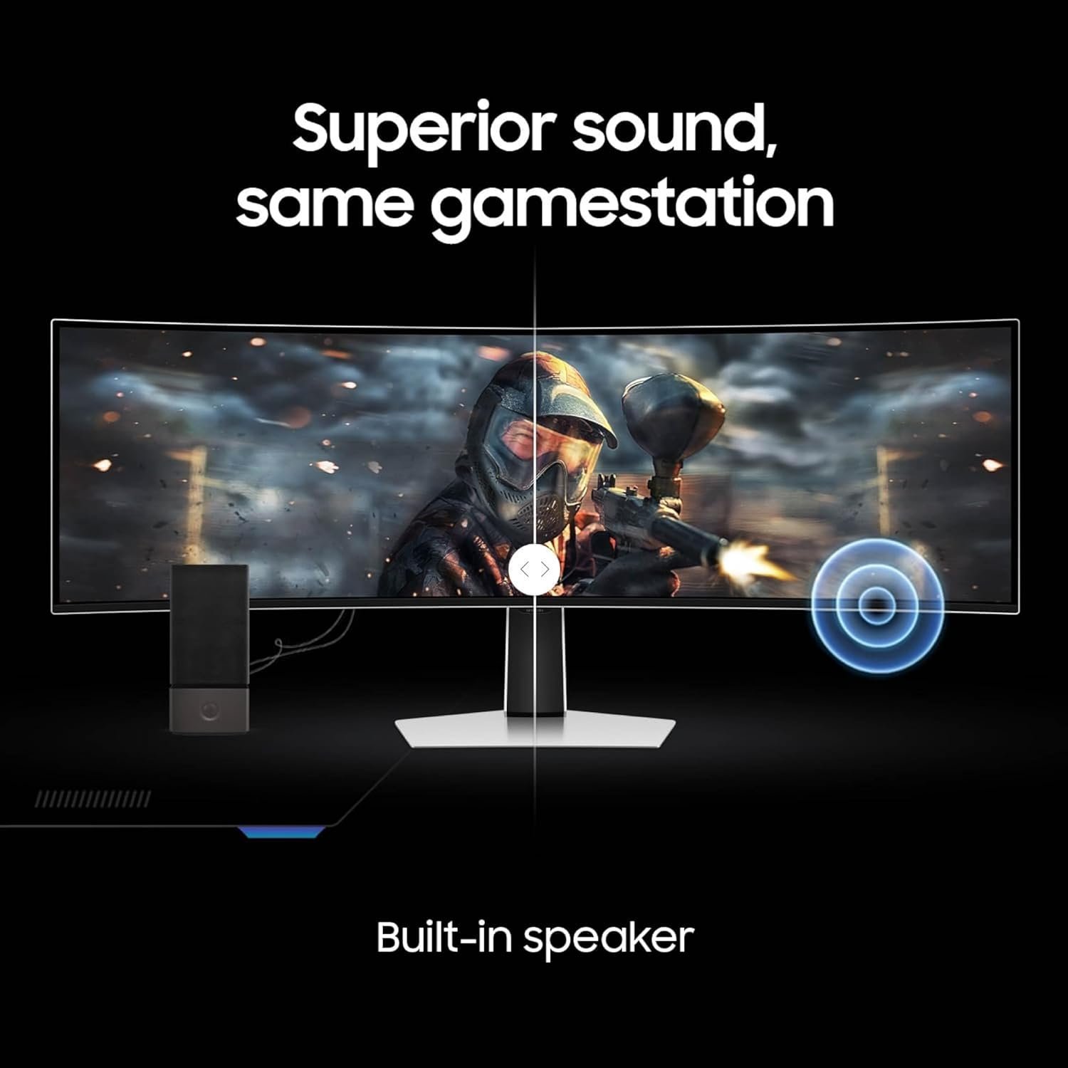 Samsung 49" Odyssey G93SC Series Curved Gaming Monitor, QD-OLED, 240Hz, 0.03ms, DQHD, G-Sync Compatible, FreeSync Premium Pro, Adjustable Stand - Image 10