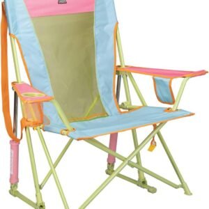 GCI Outdoor Comfort Pro Rocker Camping Chair | Portable Folding Rocking Chair with Durable Armrests & Drink Holder — Sweet Tea
