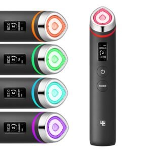 medicube Booster Pro | 6-in-1 Real Glass Glow Beauty Massager | for Clear, Radiant, Firmer-Looking Skin | Korean Skin Care | Black