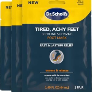 Dr. Scholl’s® Tired, Achy Feet Soothing & Reviving Foot Mask, 3 Pair, Warming Booties