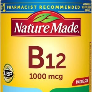Nature Made Vitamin B12 1000 mcg, Dietary Supplement for Energy Metabolism Support, B12 Vitamins 1000 mcg, 150 Softgels, 150 Day Supply