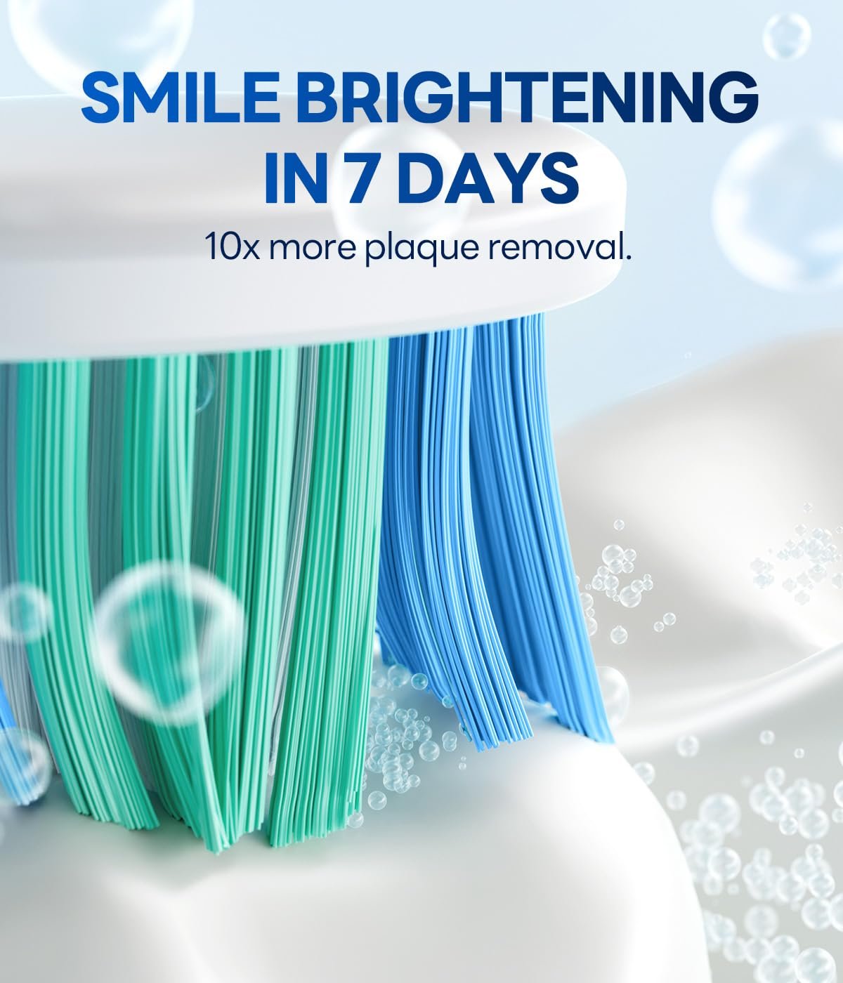 Bymore Electric Toothbrush for Adults,Kids ElectricToothbrush,Travel Sonic Kids Toothbrush with 8 Replacement Heads,Ultra Soft RechargeableToothbrush-Blue - Image 2