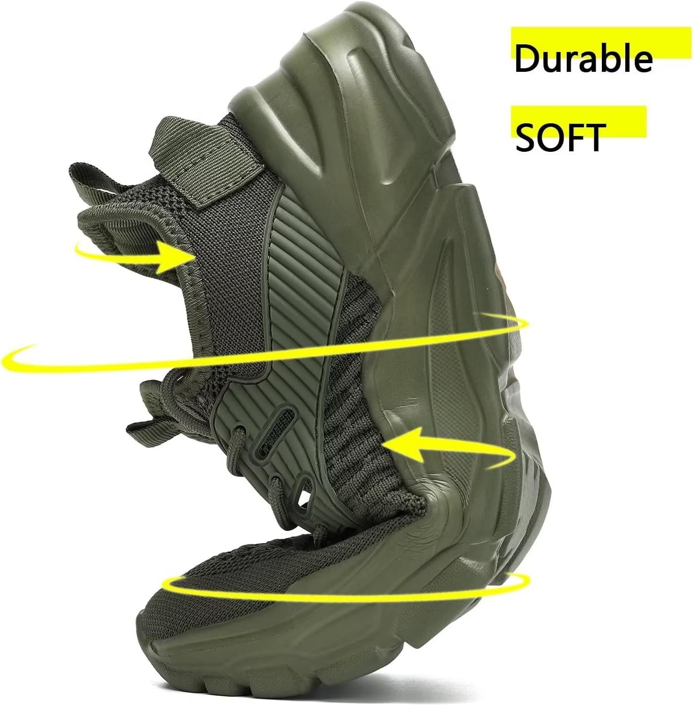 Men's Running Shoes, Non Slip, Breathable, Lightweight Fashion Sneakers, Slip Resistant Athletic Sports Walking Gym Work Shoes - Image 6