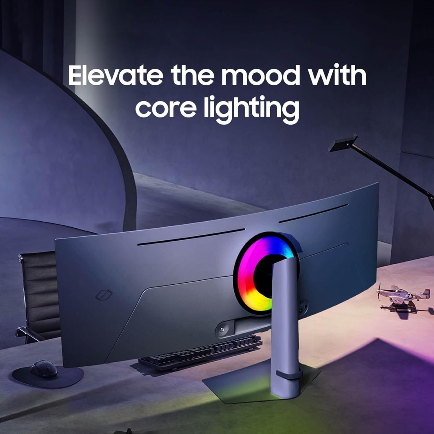 Samsung 49" Odyssey G93SC Series Curved Gaming Monitor, QD-OLED, 240Hz, 0.03ms, DQHD, G-Sync Compatible, FreeSync Premium Pro, Adjustable Stand - Image 8