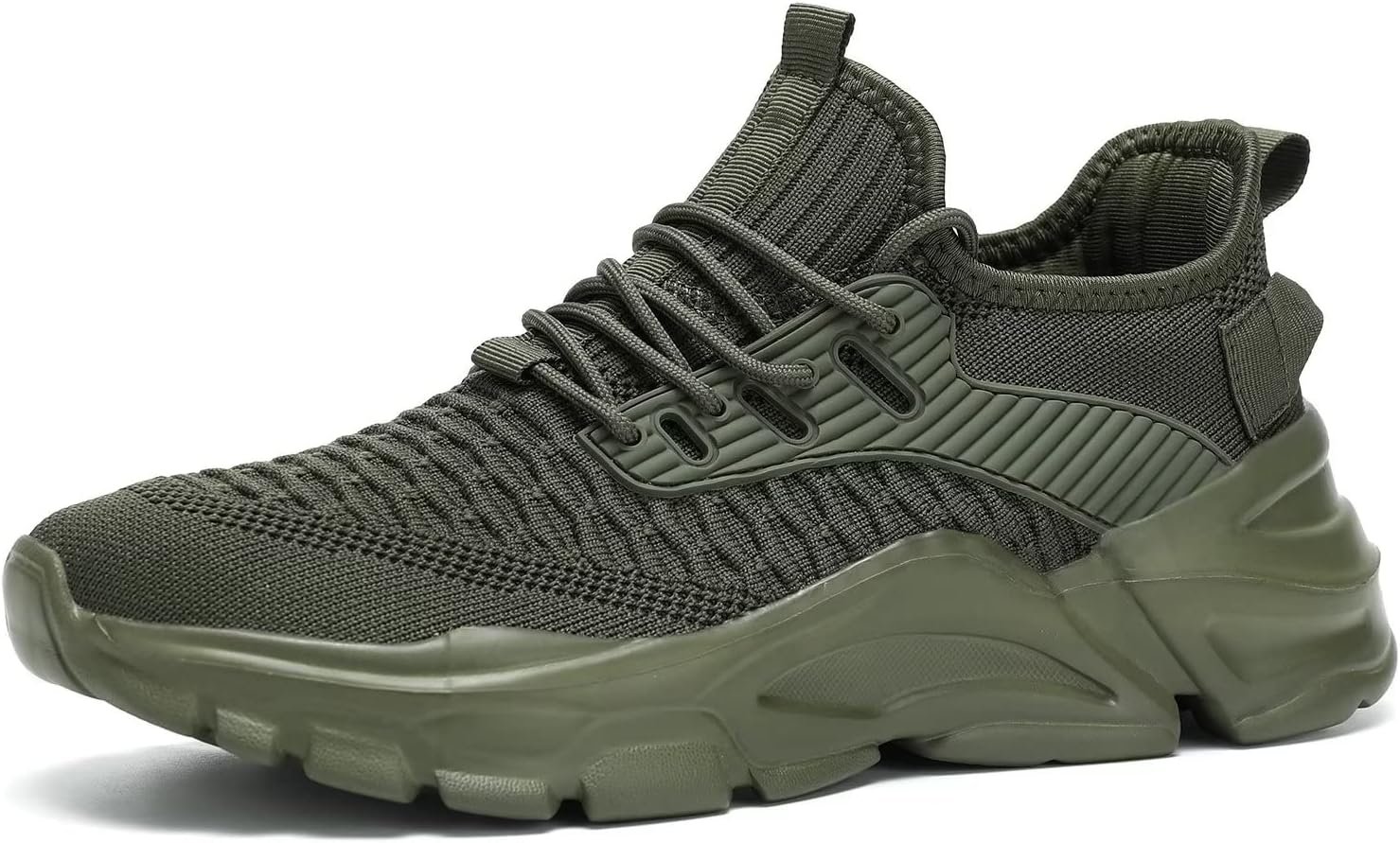 Men's Running Shoes, Non Slip, Breathable, Lightweight Fashion Sneakers, Slip Resistant Athletic Sports Walking Gym Work Shoes - Image 2