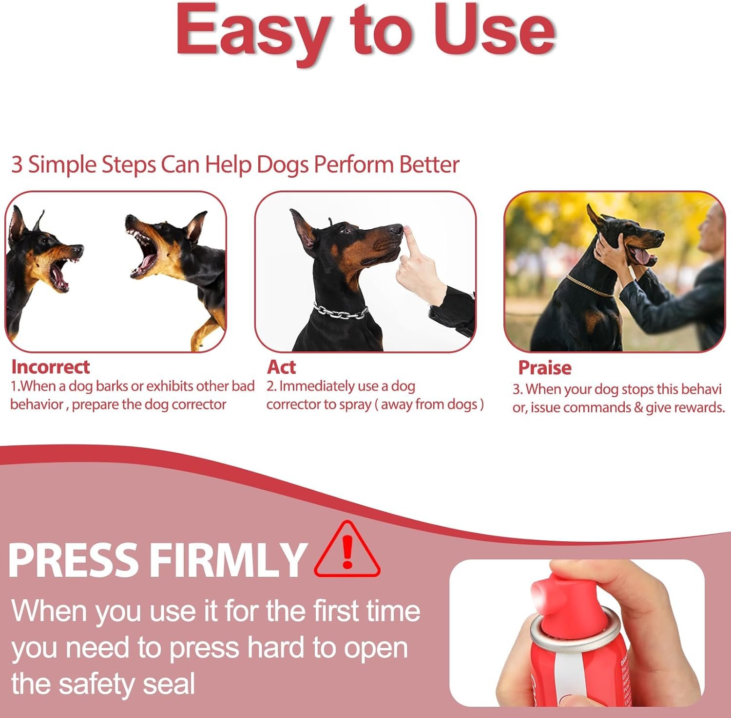 Corrector Spray Dog Trainer, 80ml 1 Pack Dog Corrector Spray for Dogs to Stops Barking, Jumping Up Attacks & Unwanted Dog Behaviour Humane Effective - Image 3