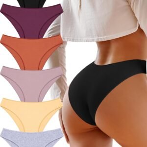 UNDER THE SEA Cotton Underwear for Women 6 Pack Sexy Bikini High Cut Breathbale Cheeky Panties Underwear Womens Lingerie