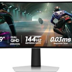 Samsung 49″ Odyssey OLED G9 (G91SD) Dual QHD QD-OLED G-Sync Compatible Curved Gaming Monitor, 144Hz, 0.03ms, AMD FreeSync Premium Pro, Ergonomic Stand, 3 Year Warranty, LS49DG910SNXZA