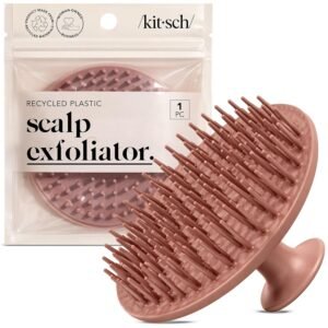 Kitsch Scalp Massager for Hair Care – Scalp Scrubber, Shampoo Brush & Exfoliator for Scalps- Hair Scrubber for Relaxing Bath – Terracotta