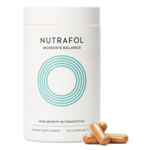 Nutrafol Women’s Balance Hair Growth Supplements, Ages 45 and Up, Clinically Proven for Visibly Thicker Hair and Scalp Coverage, Dermatologist Recommended – 1 Month Supply