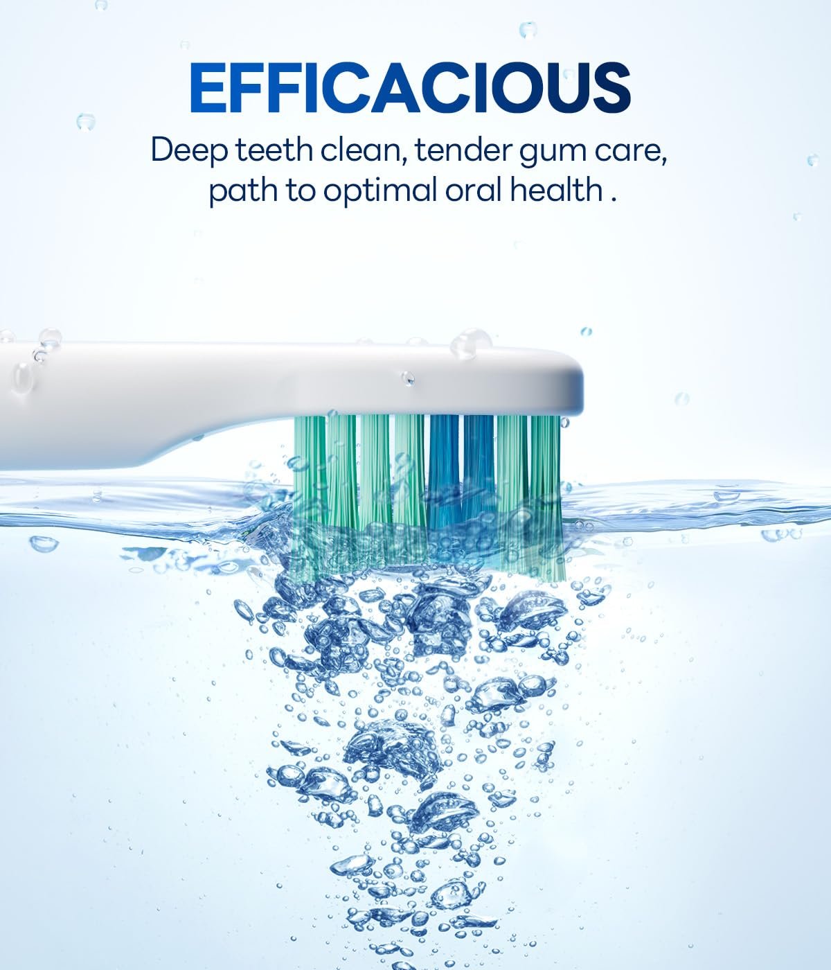 Bymore Electric Toothbrush for Adults,Kids ElectricToothbrush,Travel Sonic Kids Toothbrush with 8 Replacement Heads,Ultra Soft RechargeableToothbrush-Blue - Image 5