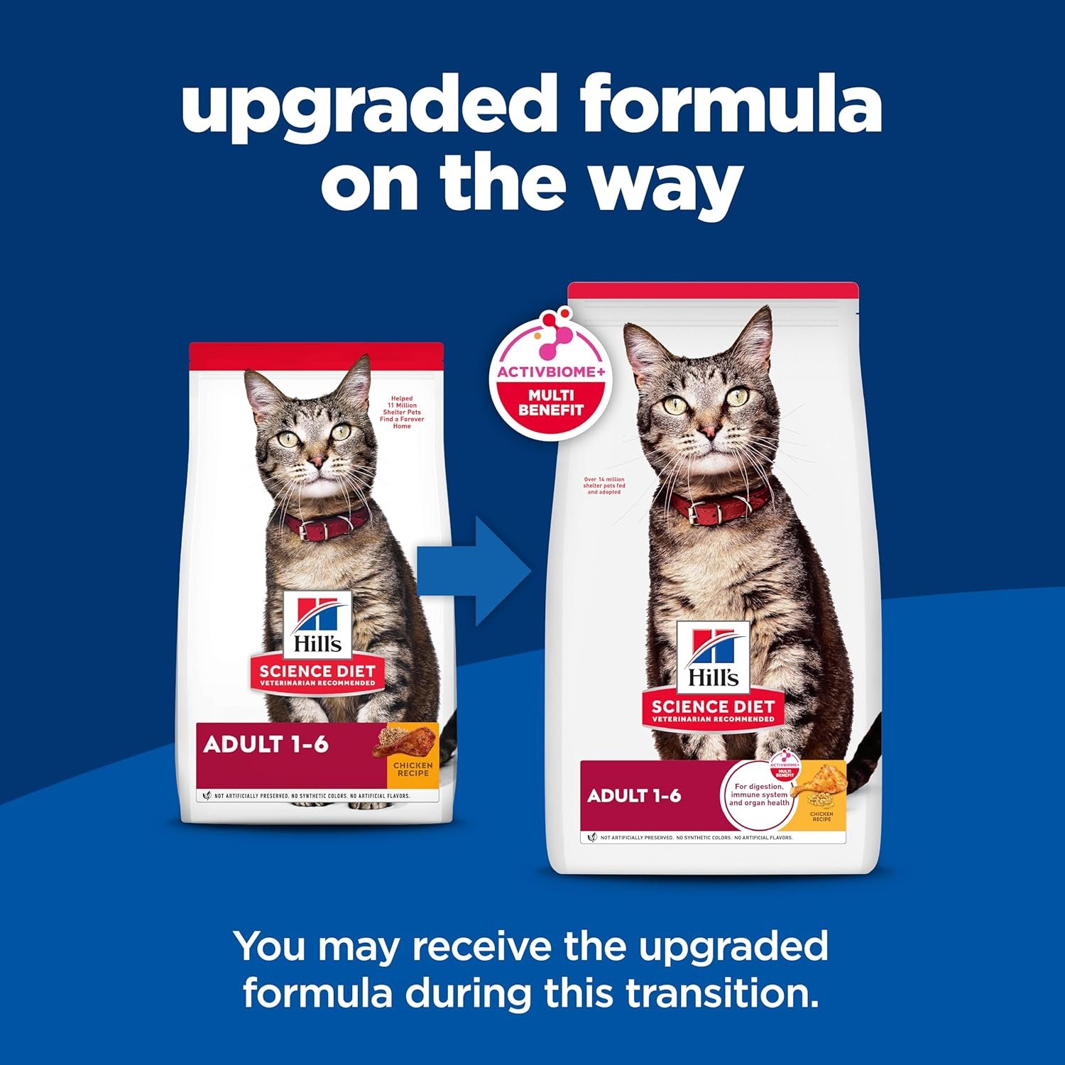 Hill's Science Diet Adult 1-6 Premium Nutrition Dry Cat Food, Chicken Recipe, 16 lb. Bag - Image 2