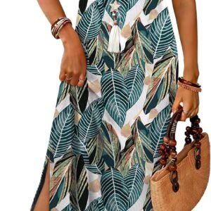 WIHOLL Maxi Dress Summer Dresses 2026 Beach Vacation Clothes Sleeveless Sundresses with Pockets Boho S-3XL