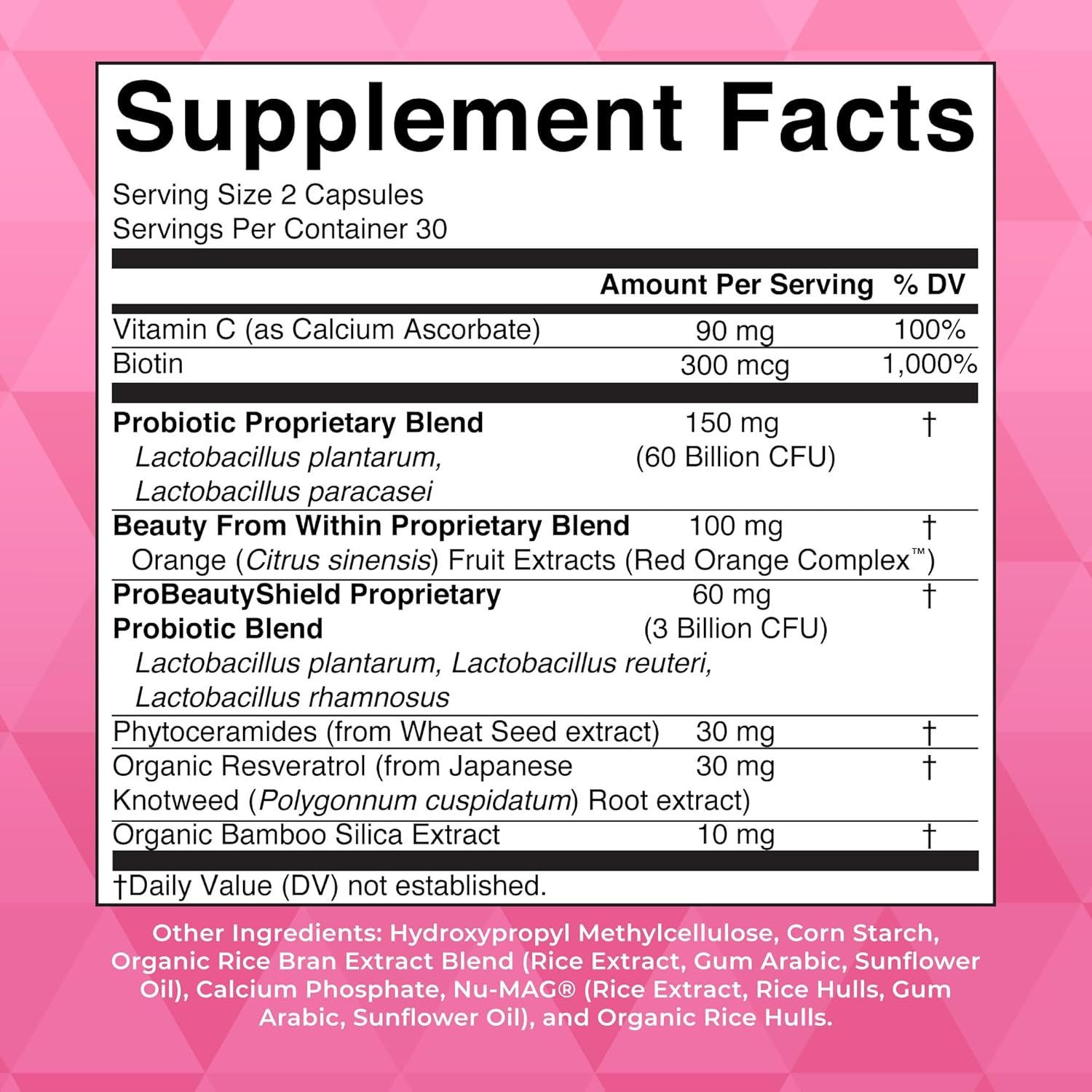 MaryRuth Organics Probiotic Beauty Capsules | Vegan Collagen Support | Anti Aging | Gut Health | Hair Skin and Nails Vitamins | Skin Care | Biotin | Non-GMO Project Verified | 60 Count - Image 2