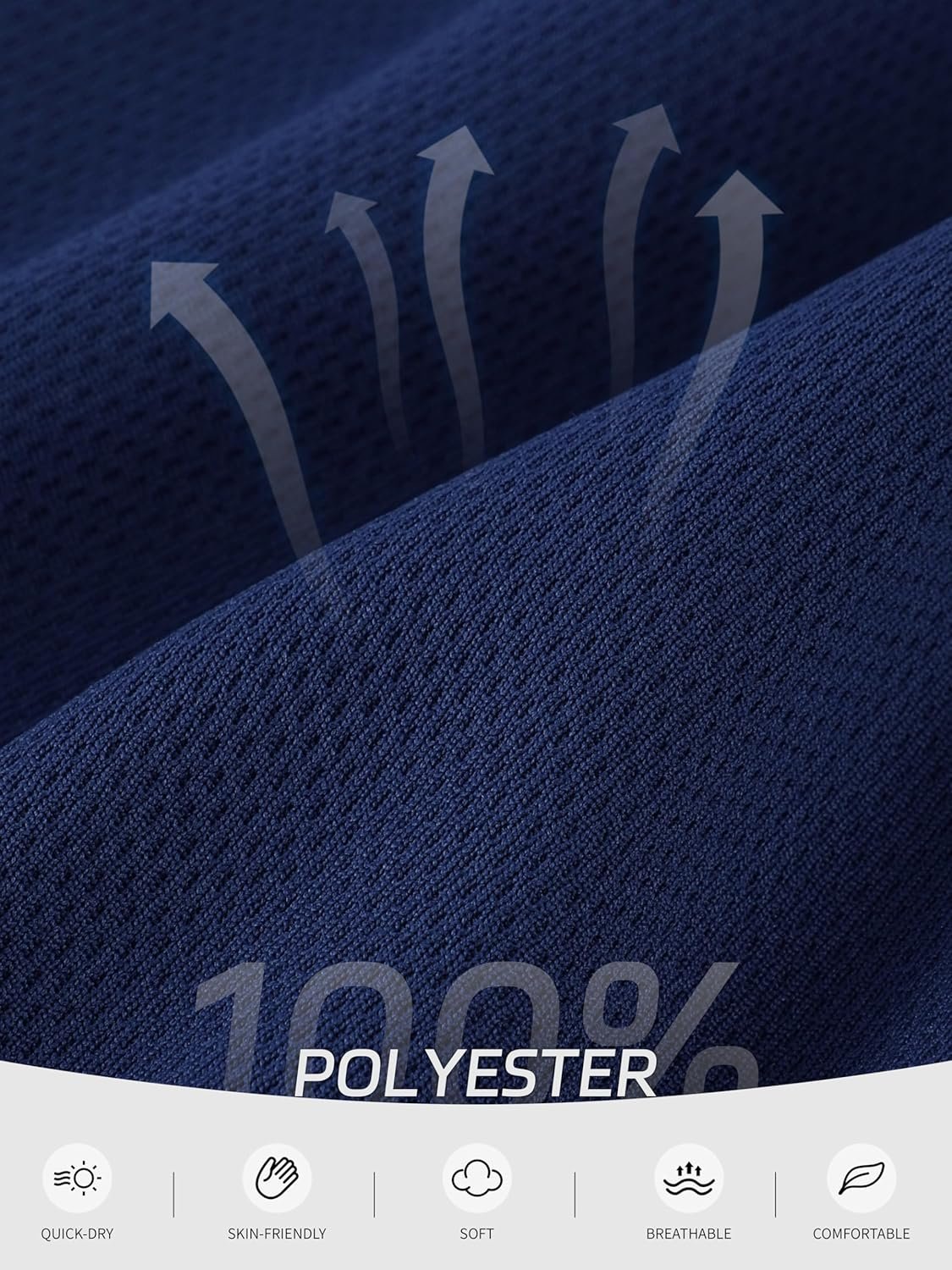 5 Pack Boys Athletic Shorts Boys Shorts Mesh Basketball Soccer Quick Dry Gym Clothes for Kids with Drawstring - Image 2