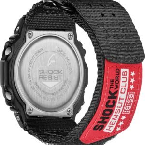 Watch Band Strap for Casio Mens G-Shock DW-D5600/5610/5700/8900,GLS-100/5600/6900/8900,GD-100/110/120/350,16mm Leather Hook & Loop Casio strap