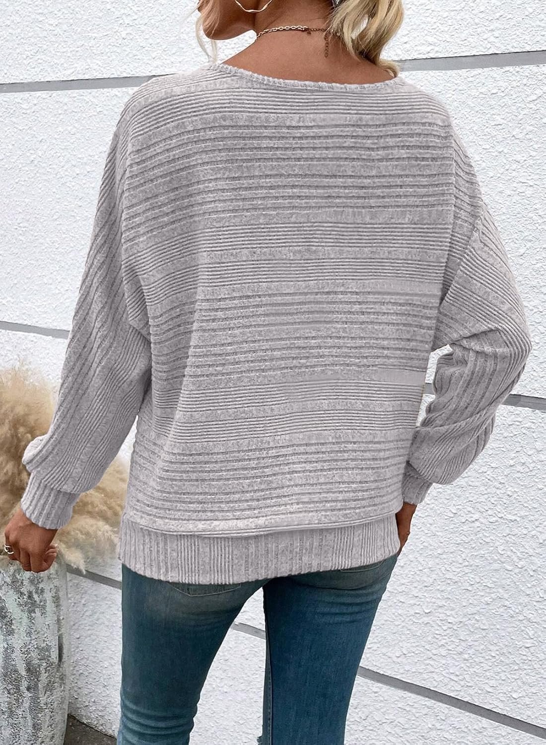 Womens Long Sleeve Shirts Crewneck Tunic Tops Pullover Sweaters Business Casual Blouses Fall Fashion 2025 - Image 6