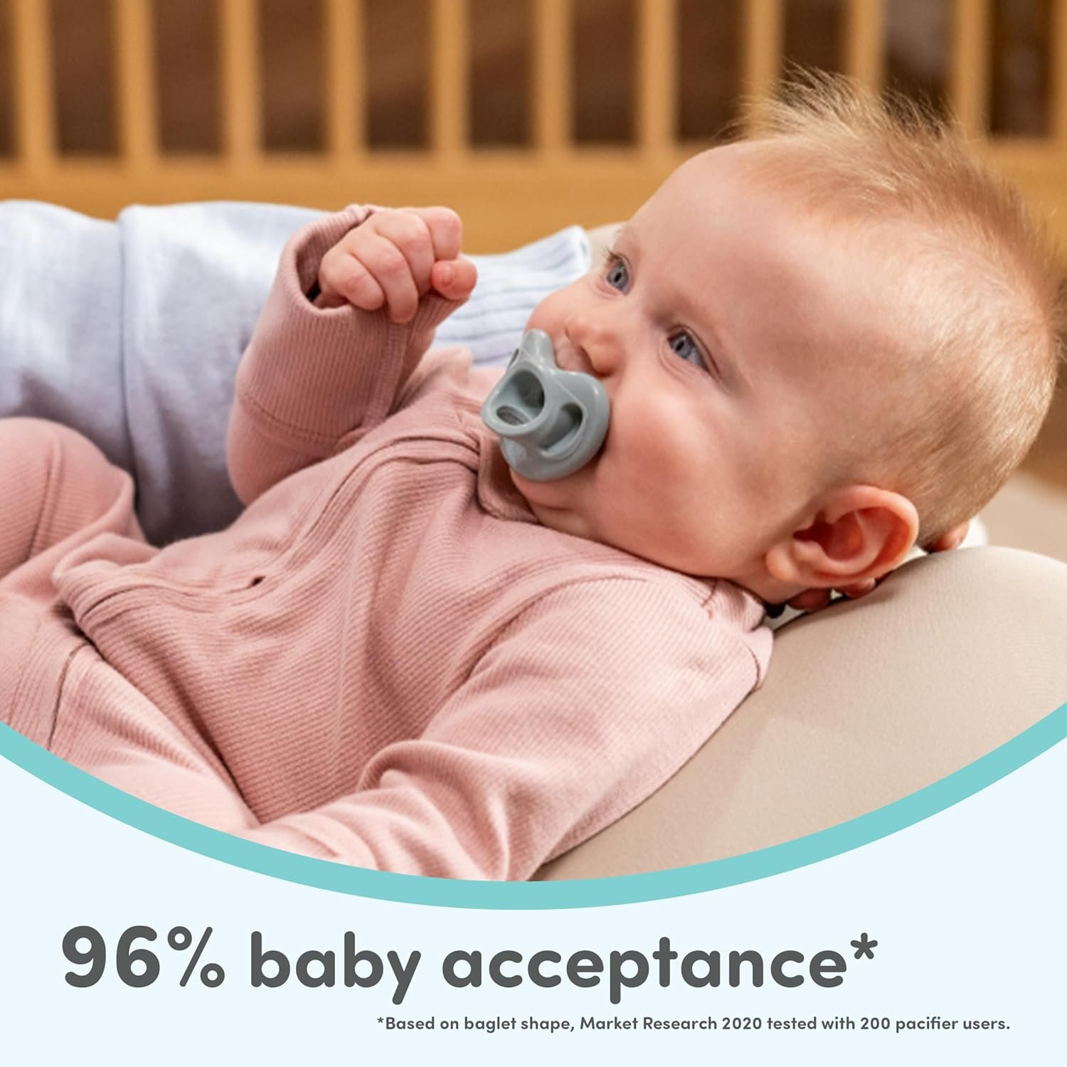 NUK Timeless Comfy Pacifier | 100% Silicone, One-Piece Design | BPA-Free, Gentle on Baby’s Skin | 5-Pack, for 0-6M - Image 4