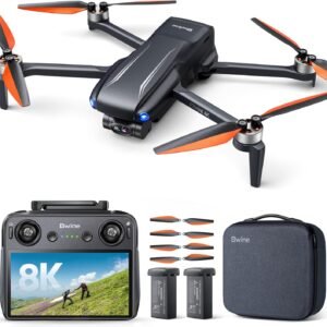 Bwine F7MINI 4K(RC3) Drones with Camera for Adults, 8K Photo 4K Video, RC with 1080P Screen, 20000ft Transmission, 64min Flight, 3-Axis Gimbal, 249g FAA-Exempt, GPS Track, Auto Return, Beginner Mode