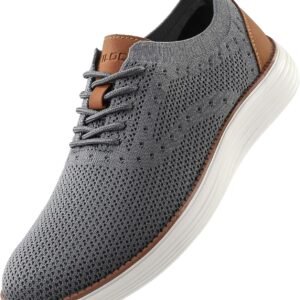 VILOCY Men’s Casual Dress Sneakers Lace-Up Oxfords Business Mesh Breathable Walking Shoes Tennis Comfortable
