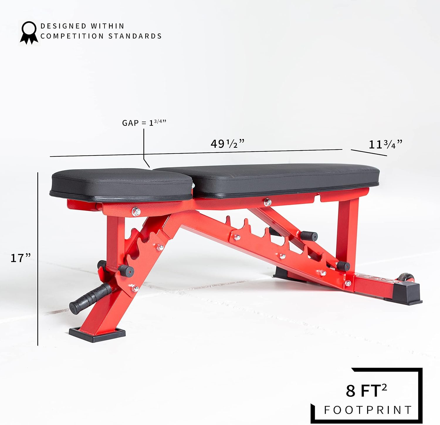 REP Adjustable Weight Bench | Home Gym Equipment | Foldable Workout Platform | Flat Incline Decline FID Design | Compact Strength Training Chair | Fitness Bench AB-3100 - Image 2
