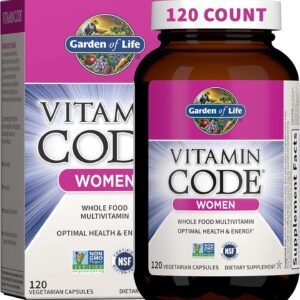 Garden of Life Multivitamin for Women, Vitamin Code Women’s Multi – Whole Food Womens Multi Vitamins, Iron, Folate not Folic Acid, Vitamin A and Probiotics for Womens Energy, 120 Vegetarian Capsules