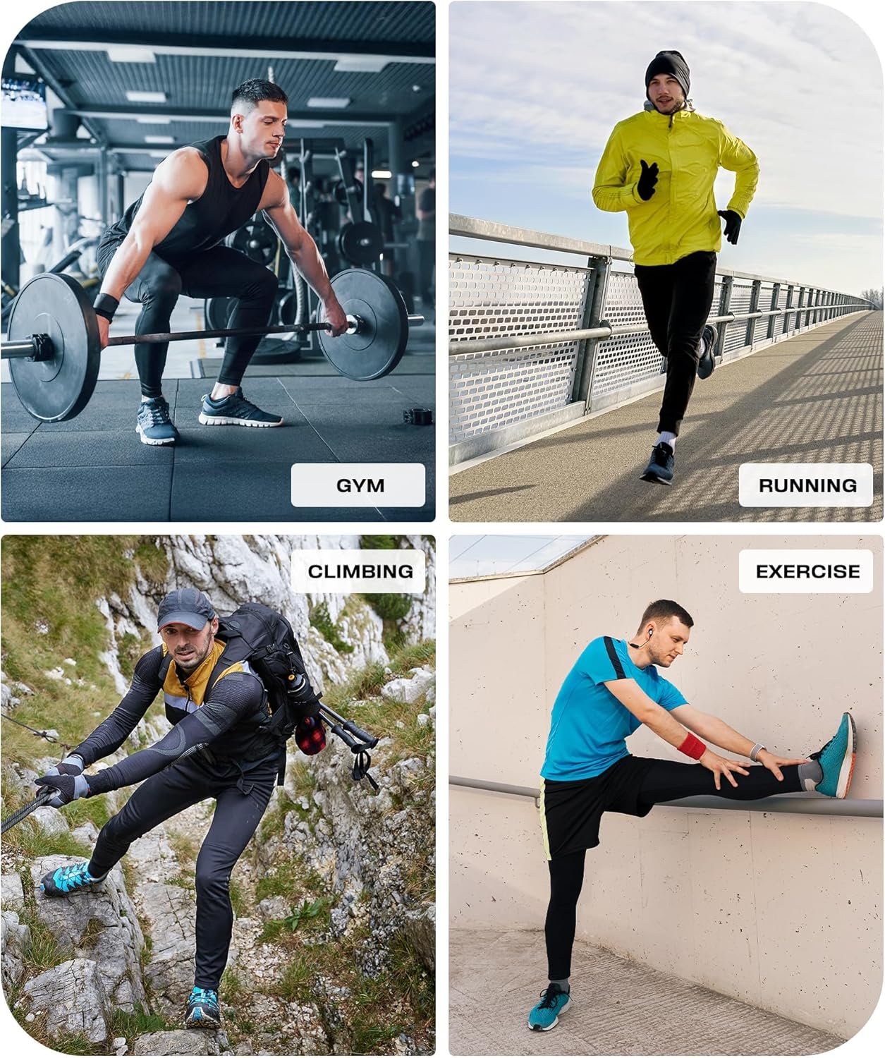 5 Pack Men's Sweatpants with Zipper Pockets Stretch Lightweight Athletic Track Activewear Pants for Men Joggers - Image 6