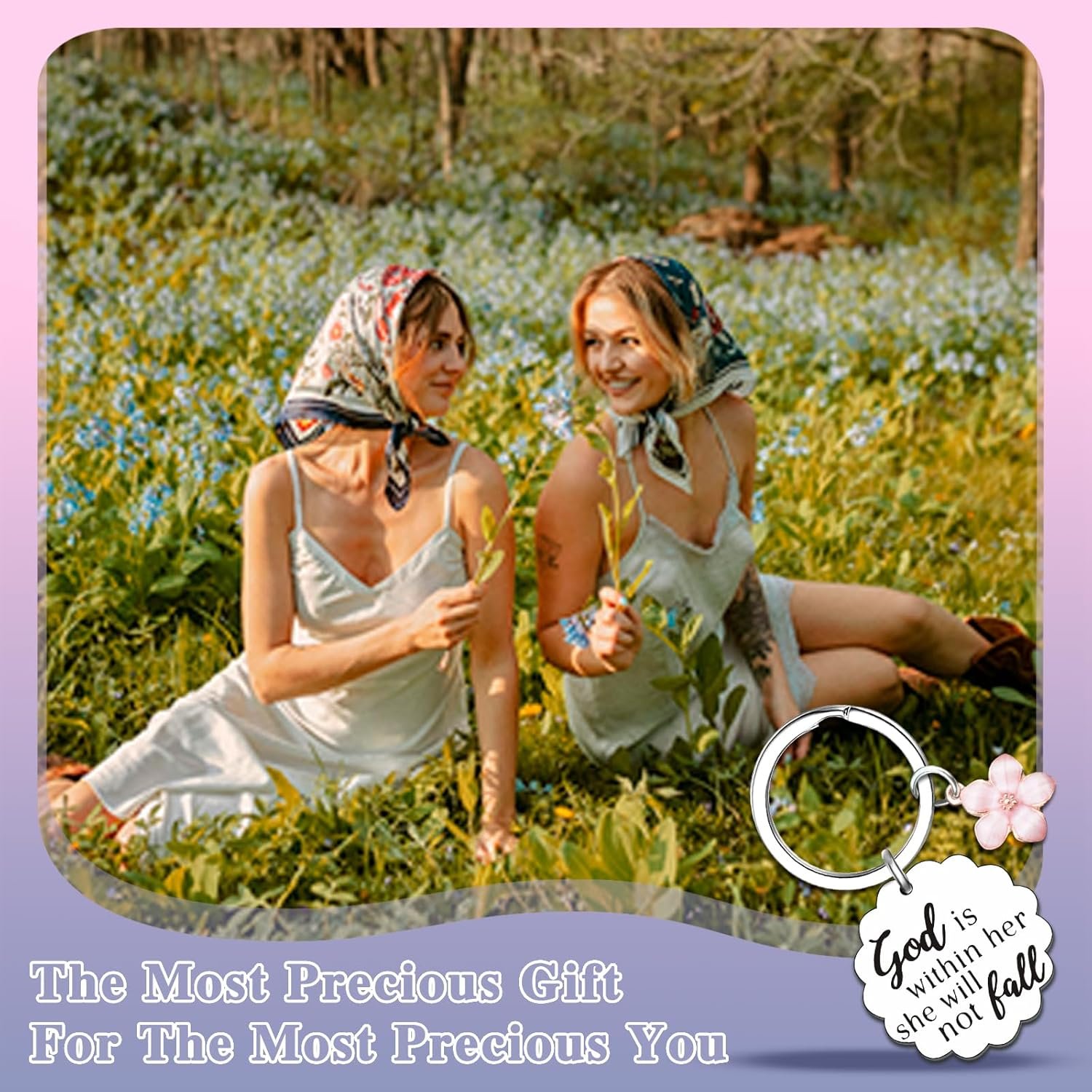 Christian Gifts for Women Inspirational Bible Verse for Friends Teen Girl Christian Keychain Spiritual Gifts Religious Biblical for Women Faith Based Gift Bible Accessories - Image 7