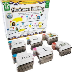 Key Education Sentence Building Game, Phonics Puzzles for Kids Ages 6-8, Learn to Read Parts of Speech, Sight Words, and More, Speech Therapy Materials for Kindergarten, 1st Grade, and Up