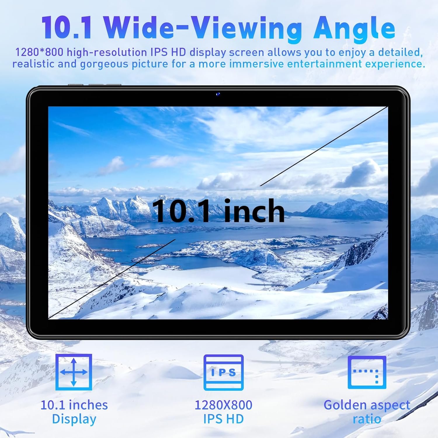 10 Inch Tablet, Android Tablet 10 Inch, Android 15 Tablet with 18GB RAM 128GB ROM, 1TB Expandable, Widevine L1, Octa-Core Processor, WiFi 5, 6000mAh Battery, T310 CPU, Dual Camera (5MP+8MP), Black - Image 6