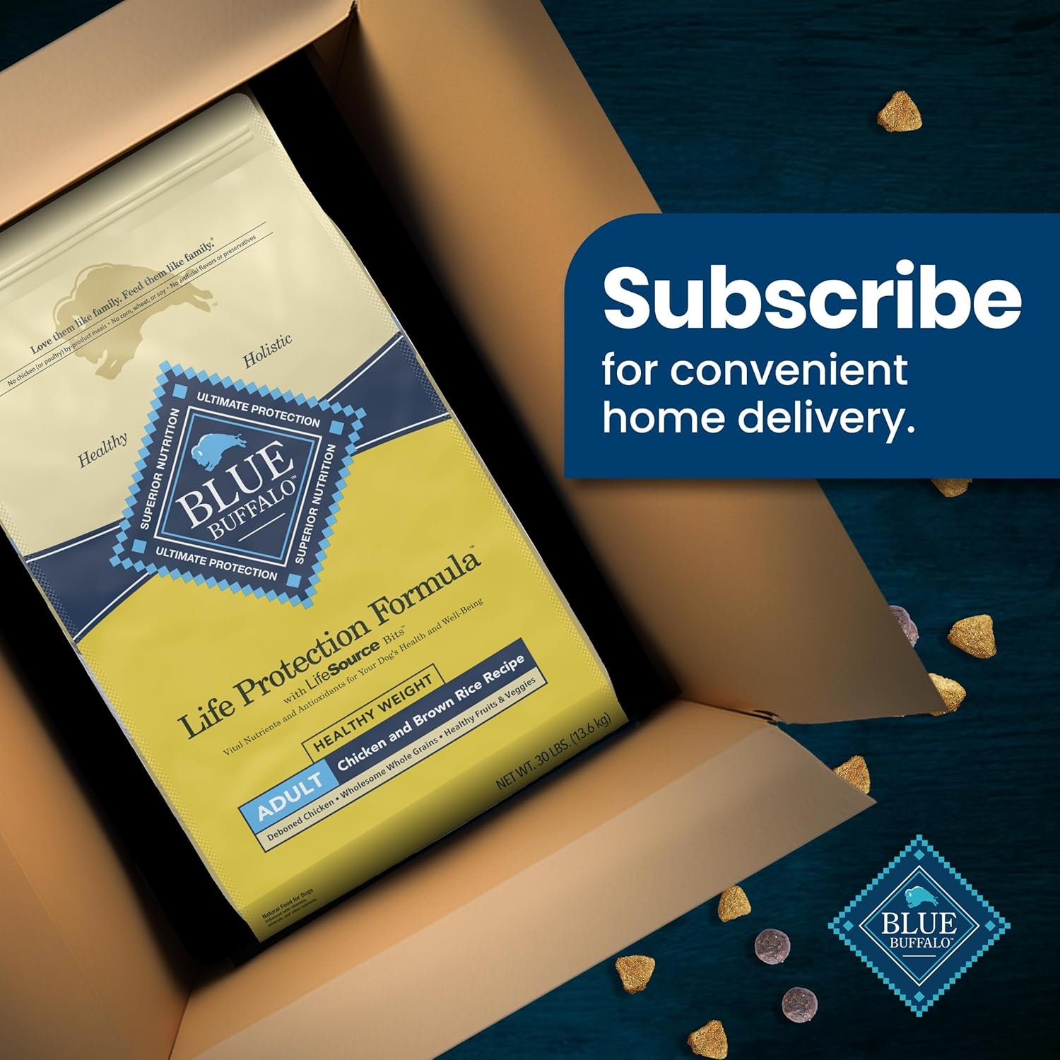 Blue Buffalo Life Protection Formula Healthy Weight Adult Dry Dog Food, Supports an Ideal Weight, Made with Natural Ingredients, Chicken & Brown Rice Recipe, 30-lb Bag - Image 11