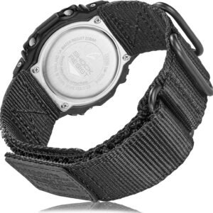 16mm Watch Band Strap for Casio Mens G-Shock DW5600/8900,GA100/110/120,GD100/110/120,GW6900,GWM5610,Upgraded Three Buckles Nylon Watch Band