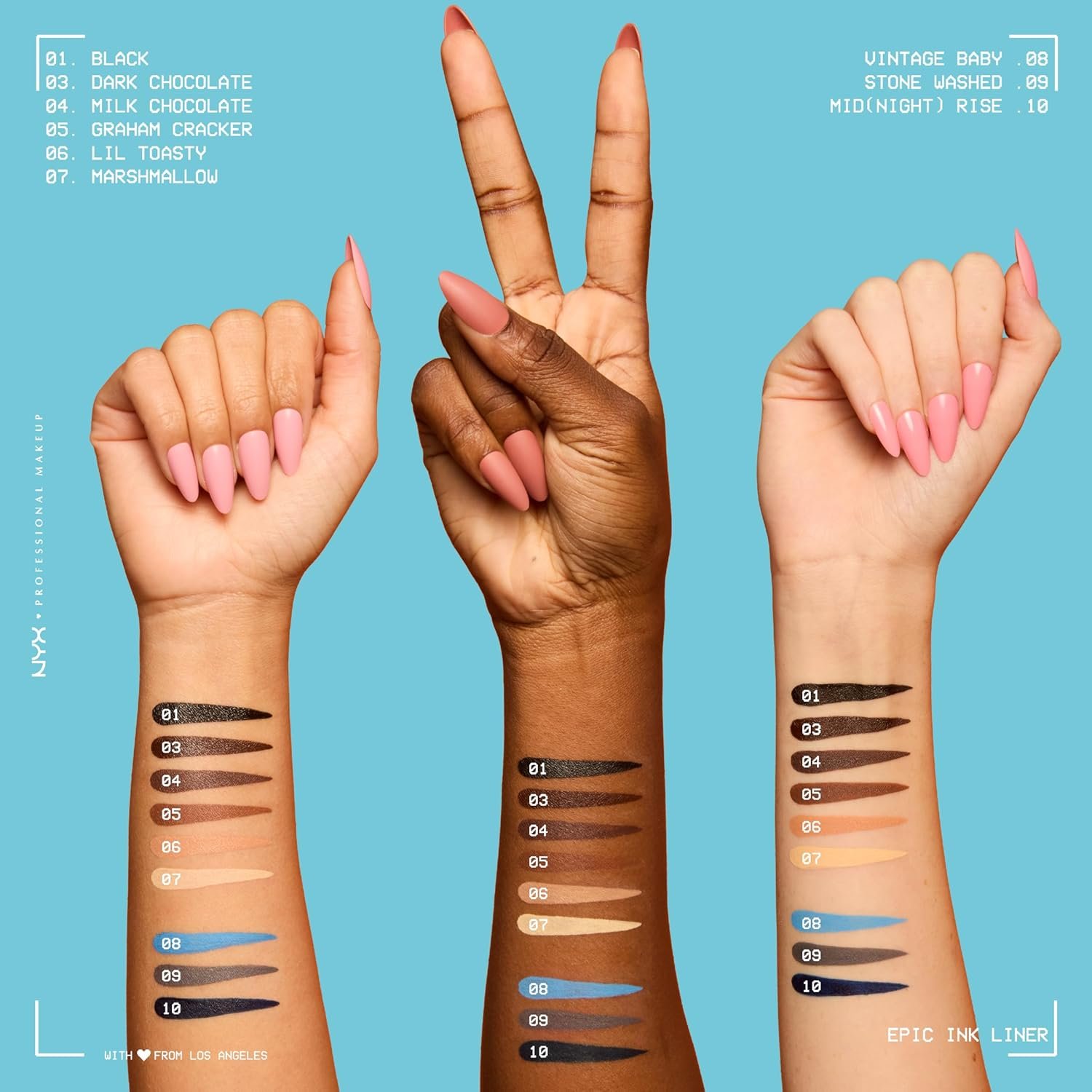 NYX PROFESSIONAL MAKEUP Epic Ink Liner, Waterproof Liquid Eyeliner - Black, Vegan Formula - Image 6