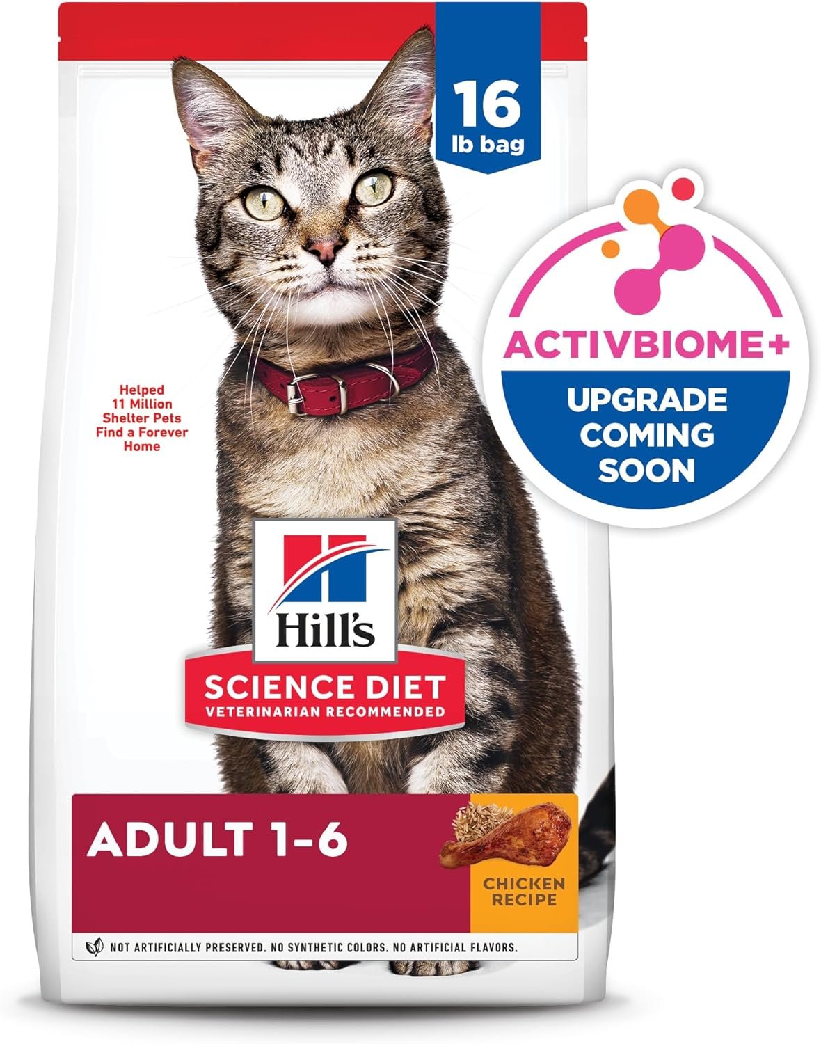 Hill's Science Diet Adult 1-6 Premium Nutrition Dry Cat Food, Chicken Recipe, 16 lb. Bag - Image 13