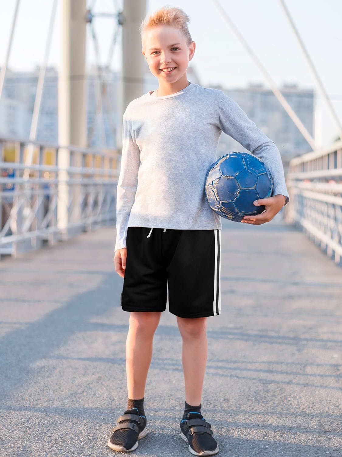 5 Pack Boys Athletic Shorts Boys Shorts Mesh Basketball Soccer Quick Dry Gym Clothes for Kids with Drawstring - Image 5