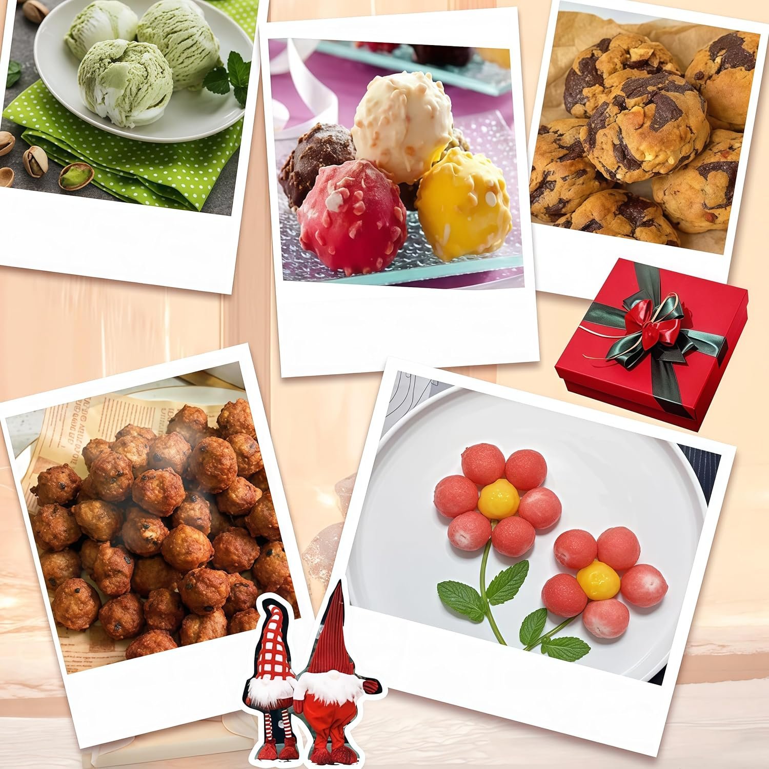 Ice Cream Scoop, 3Pcs Cookie Scoop Set, Stainless Steel Ice Cream Scoop with Trigger Release, Cookie Dough Scoop, Large/Medium/Small Cookie Scooper for Baking with 2 Shovel Spoons and 1 Shovel Forks - Image 8