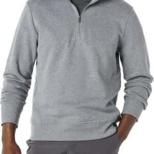 Amazon Essentials Men’s Long-Sleeve Quarter-Zip Pullover Fleece Sweatshirt