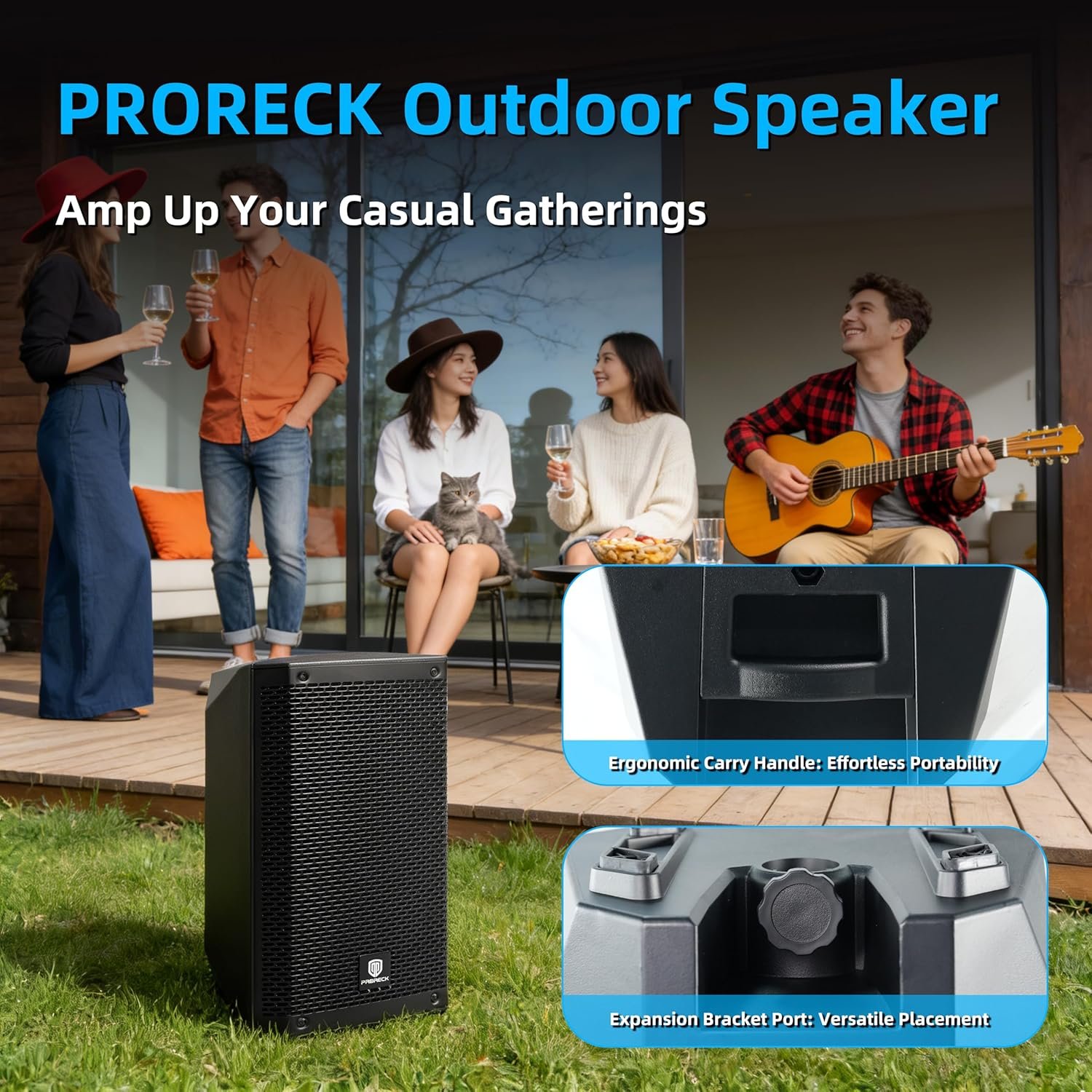 PRORECK 8-Inch 3-Channel Powered DSP PA Speaker with 18 inch Active Powered PA Subwoofer for DJ, Live Sound, Party, and Stage Performances - Image 5