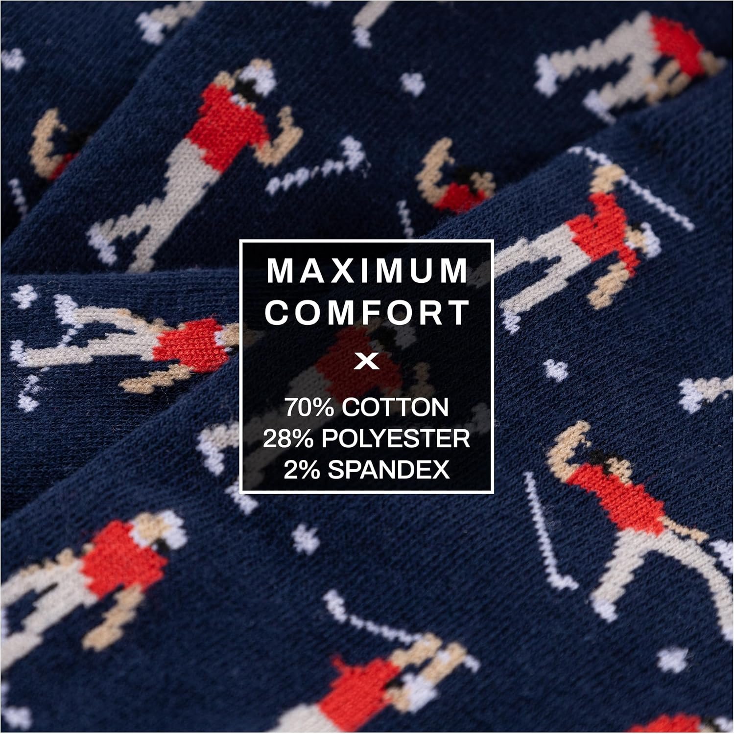 Shanker Golf Socks - Funny Angry Golfer Socks - Funny Golf Gift for Men - 1 Pair per Pack - Size 10-13 - Image 3