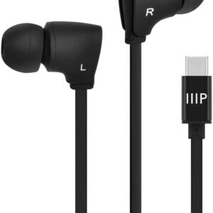 Monoprice Premium USB-C Wired Earbuds with Mic for Smartphones Tablets Laptops & Gaming