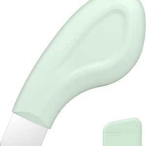 Sookga Blackhead Remover Tool, Stainless Steel Face Scraper for Deep Cleansing, Skin Scrubber Face Spatula with Silicone Cover, Nose Blackhead Remover, Skin Care Tool for Men and Women (Green)