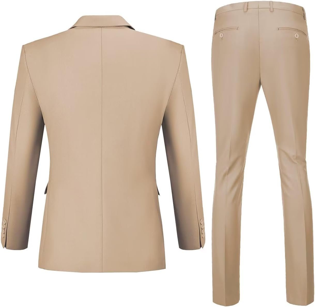 Mens 2 Piece Slim Fit Suit Two Button Formal Solid Suit Jacket Pants Set Wedding Work Prom Tuxedo Men - Image 2