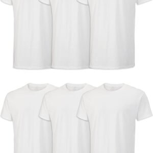 Fruit of The Loom Men’s Crew Tee Undershirts, Moisture Wicking & Tag Free, Also Available in Big & Tall